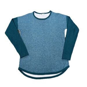 Smartwool Shadow Pine Color Block Marino Wool Blend Sweater Women's S Pullover